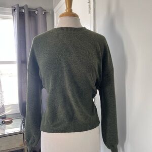 Elegant Olive Crew Neck Sweater